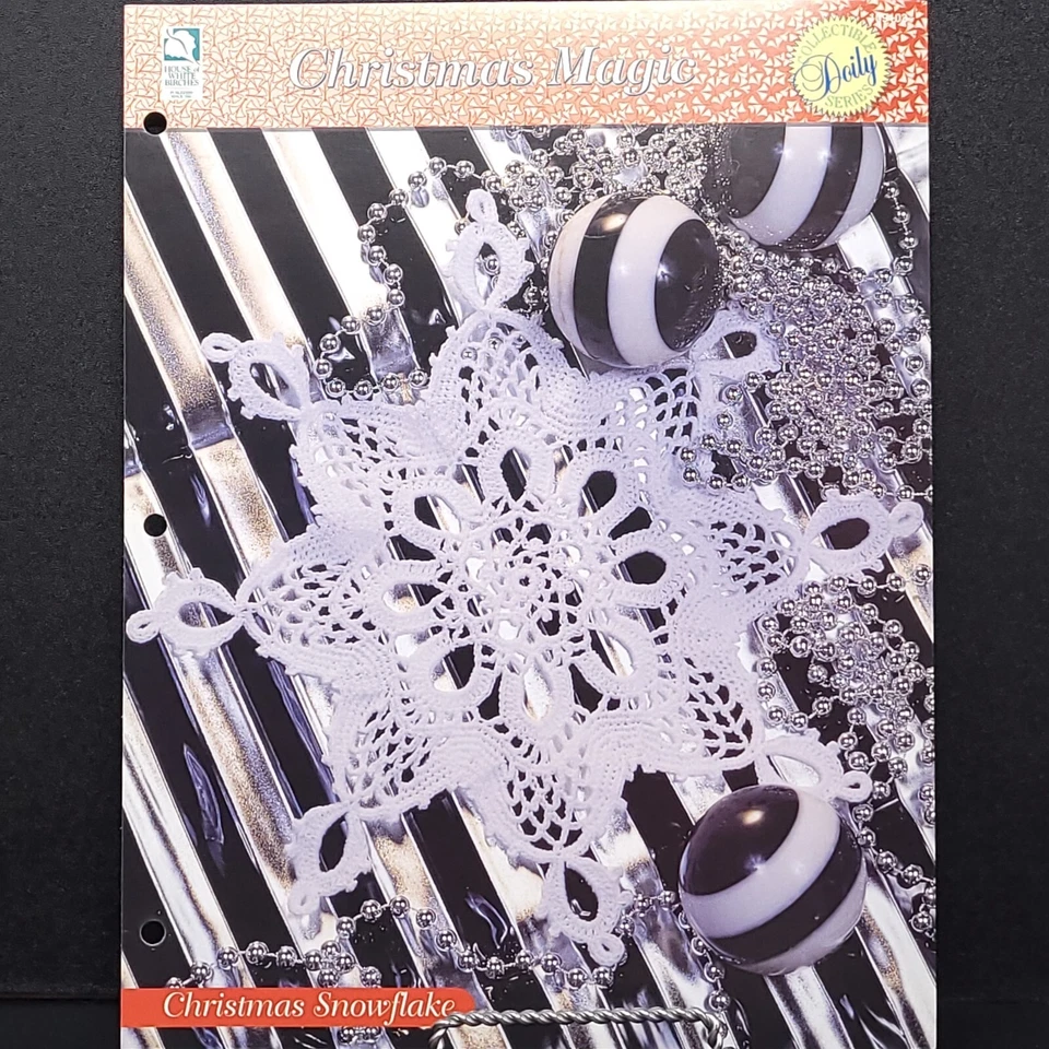 Christmas Snowflake Crochet Pattern House White Of Birches 109103Christmas Magic - Image 1 of 1