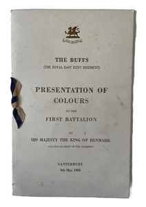 The Buffs Royal East Kent Regiment - Programme For Presentation Of Colours, 1955 - Picture 1 of 5