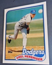 MLB OREL HERSHISER LOS ANGELES DODGERS 1989 TOPPS 550 CARD FOLDER 9.5" X 11.75"