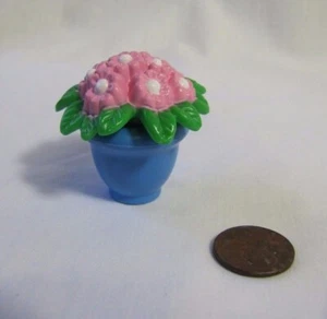 FISHER PRICE Loving Family Dollhouse POTTED FLOWER Pot Pink Flowers 1996 - Imagen 1 de 2