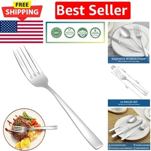 16-Piece Stainless Steel Forks - Dishwasher Safe & Classic Design - Picture 1 of 9