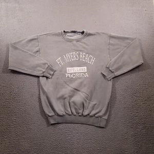 Ft Myers Beach Sweatshirt Herren Medium Grau Grafikdruck Pullover Sweater Florida - Bild 1 von 12
