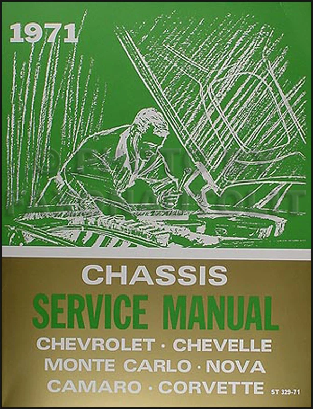 1971 Chevrolet Repair Shop Manual Chevelle Monte Carlo Malibu El Camino Biscayne - Image 1 of 1