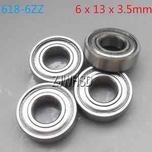 4pcs 618-6zz Sealed Bearing 6 x 13 x 3.5 mm for TAMIYA TRAXXAS RC Hobby DIY - Picture 1 of 1