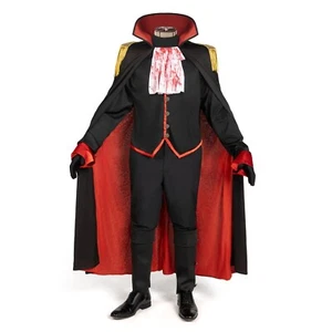 ^h Adult Black Headless Horseman, includes Vest with Cape, Hood, Boot Covers L - Picture 1 of 3