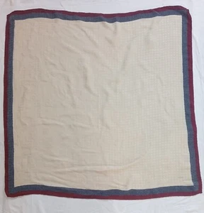 Y# CHANEL monogram Silk Scarf 33/33 inch has green discoloration stains - Picture 1 of 12