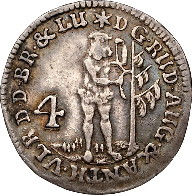 1689 German States Brunswick Wolfenbuttel 4 Mariengroschen, NGC XF 40, Germany - Image 1 of 3
