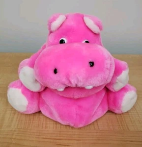 Juguete Art'a Peluche Rosa Neón Hipopótamo Marioneta Peluche 9" - Imagen 1 de 14