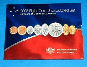 Australia 2006 Mint Coin Set Scarce With 1 and 2 Cent Coins - Foto 1 di 3