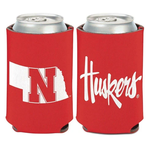 Nebraska Cornhuskers 12oz Two Sided Can Cooler [NEW] Coozie Koozie Beer Drink Cover