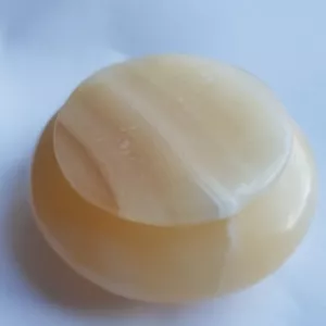 Onyx Marble Stone Pot lidded bowl cream natural striped 10cm Italy handcraft - Picture 1 of 15
