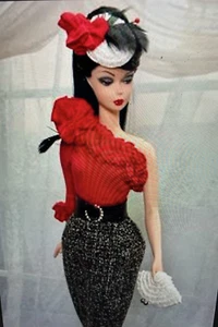 Gwendolyns Treasures Barbie Silkstone "Spanish Valentine" 2 Piezas Nylon Sombrero Cartera - Imagen 1 de 5