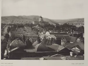 Salt Lake City Utah Fotogravur 1927 von E. O. Hoppe - Bild 1 von 2