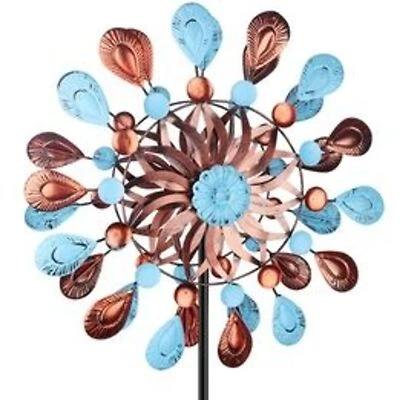 Metal Outdoor Wind Spinner 17.3" Diameter with Metal Stake Yard Decor - Image 1 of 4