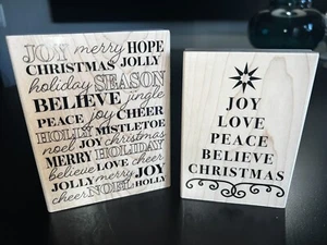 2er Set Erinnerungen Frohe Weihnachten Noel Stempel NEU - Bild 1 von 14
