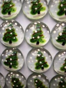 Christmas Trees Tree hand painted glass gems party favors Table Confetti