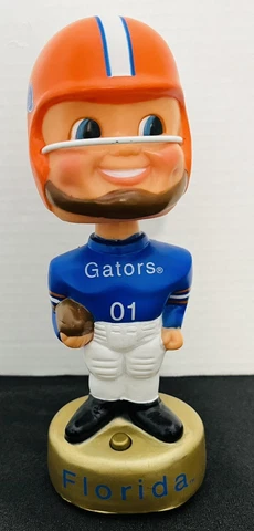 FLORIDA GATORS 7.5" Musical BOBBLE HEAD Plays Fight Song and Orange & Blue Works Cover