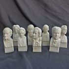 The Immortals Ra Carved Alabaster Bust Composer?S Mozart Bach Beethoven Lot (8)