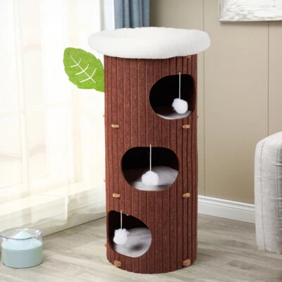 BIGSALE-ONLINE-UK Cat Tree Large Cat Cave Bed Activity Centre Kitten Tall Scratching Post Condo UK