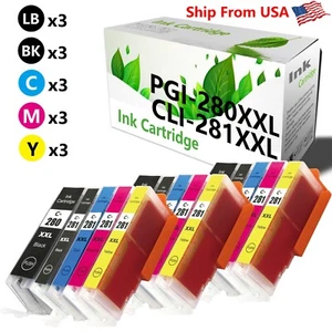 15PK PGI 280XL CLI 281XL Ink Cartridge for TS8220 9100 TR8500 7500 - Picture 1 of 2