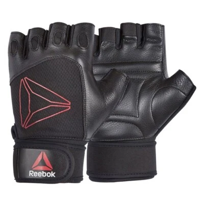 Guantes de Gimnasio Reebok (RAGB-1561) Entrenamiento de Levantamiento de Pesas Medio Dedo Guante Foto 1 de 4