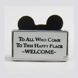 Disney Pins Happy Place Welcome Sign Disneyland Tiny Kingdom Mystery Pin - Picture 1 of 1