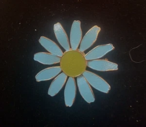 Blue and Green Flower Pin FREE SHIPPING - Picture 1 of 3