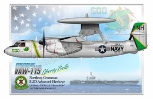 E-2D Advanced Hawkeye VAW-115 "Liberty Bells"- Airplane Poster Profile - Picture 1 of 2