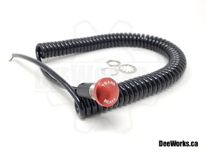 Trans Brake Mushroom Steering Button 16mm Hole Laser Etched - Momentary - Red - Picture 1 of 3