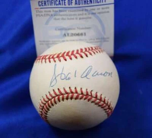 Hank Aaron PSA DNA Coa Autograph National League ONL Signed Baseball - Picture 1 of 2
