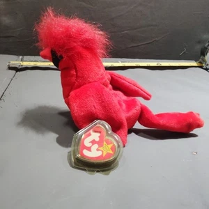 Ty Beanie Baby Rare Mac the Cardinal 1999/1998 Tag Errors Retired w/ tag errors - Picture 1 of 9