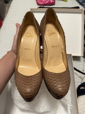 Christian Louboutin Bianca Python Leather Heels EU 40.5 / US ~9 - Image 1 of 4