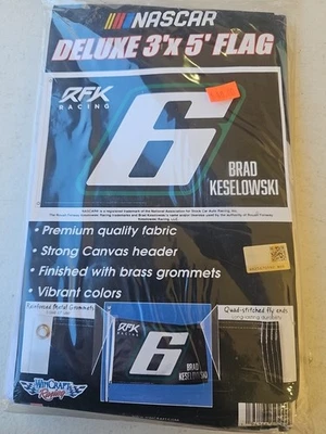 Brad Keselowski #6 RFK RACING 3'X5' BANDERA DE LUJO NUEVO WINCRAFT 🏁 Foto 1 de 4