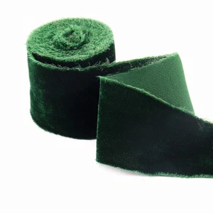 1M 5cm Velvet Ribbon Webbing Gift Packaging Trimming ribbon DIY Bow ribbon Green - Bild 1 von 4