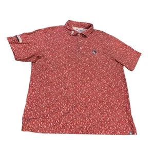 Peter Millar Seaside Scotty Cameron Polo Shirt Boat Print Mens Large Pima Cotton - Picture 1 of 9