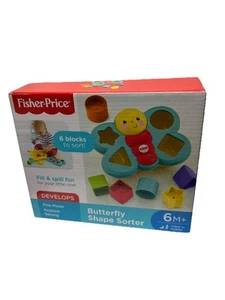 FISHER-PRICE Butterfly Shape Sorter Fine Motor  Play Age 6M + Problem Solve - Picture 1 of 9