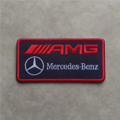 Self-Adhesive Embroidered Patch AMG Style Compatible with Mercedes 10x5cm - Image 1 of 2