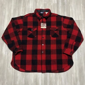 VtgNWT Sz 4 XL Woolrich Buffalo Red Plaid Flannel Explorer Hunting Wool Shirt - Picture 1 of 11