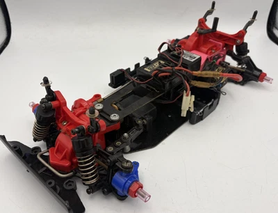 For parts TAMIYA TA-02 TA02 FRP chassis  with motor and ESC vintage rare - Image 1 of 4