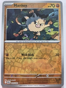 Mankey 090/182 DRI SV10: Destined Rivals Common Reverse Holo NM Pokemon TCG - Picture 1 of 2