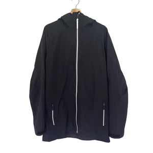 Burton Dryride Jacket Reversible Black Red Hooded Rain Nylon Coat Large - Picture 1 of 12