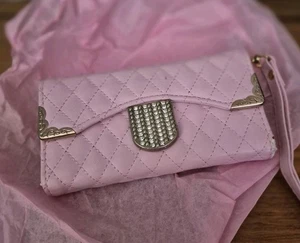 Pretty Wallet Card Holder, Space For A Small Phone Or Cash. Pretty In Pink... - Picture 1 of 10