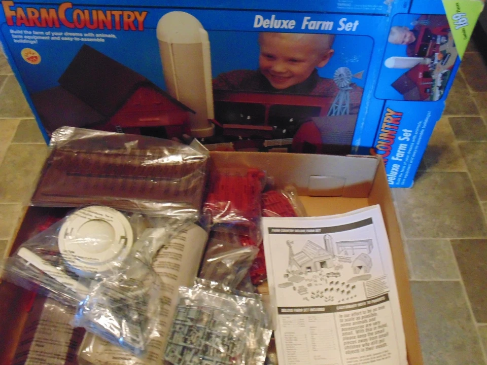Juego de granja vintage Ertl Country Deluxe completo con caja original nuevo Foto 1 de 4