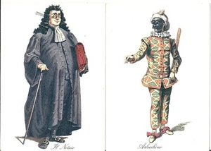 fm 21 MASCHERE DELLA COMMEDIA DELL'ARTE - Quatto cartoline - Imagen 1 de 2