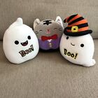 Squishmallows Halloween Plush Lot of 3 Grace Ghost Boo Witch Tally Vampire Cat