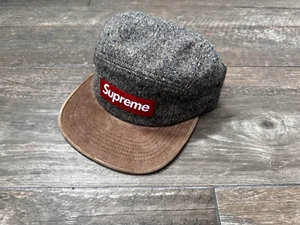 Supreme Donegal Wool Red Box Logo 5 Panel Camp Cap Hat Authentic NEW 2011 - Picture 1 of 1