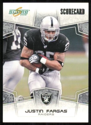 2008 Score Scorecard #230 Justin Fargas /649 - Image 1 of 2