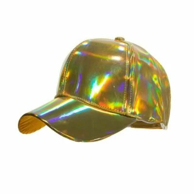Gorra de Béisbol Reflectante Sombrero Brillante Holograma Ajustable Snapback Hip Hop Punk Foto 1 de 4