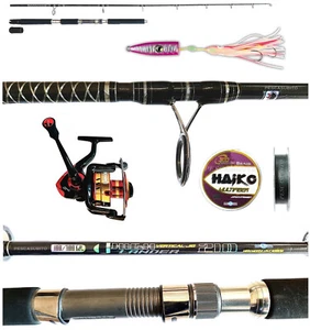 canna hightlander mulinello inchiku treccia pesca vertical jigging dentice - Foto 1 di 5