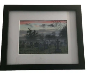 FRAMED PHOTOGRAPHIC PRINT - GRAVEYARD SCENE - Picture 1 of 1